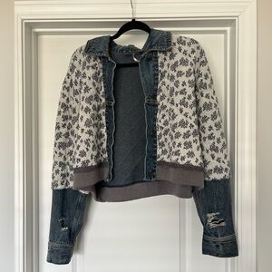 Free People Ditsy Daisy denim jacket